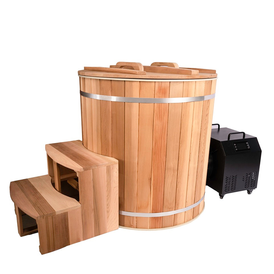 Cold plunge Wooden barrel ice bath tub 