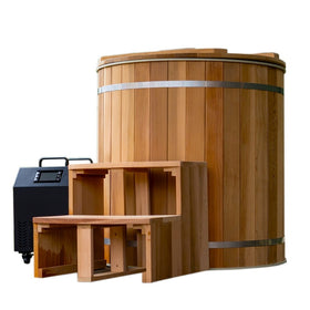 Cold plunge Wooden barrel ice bath tub 