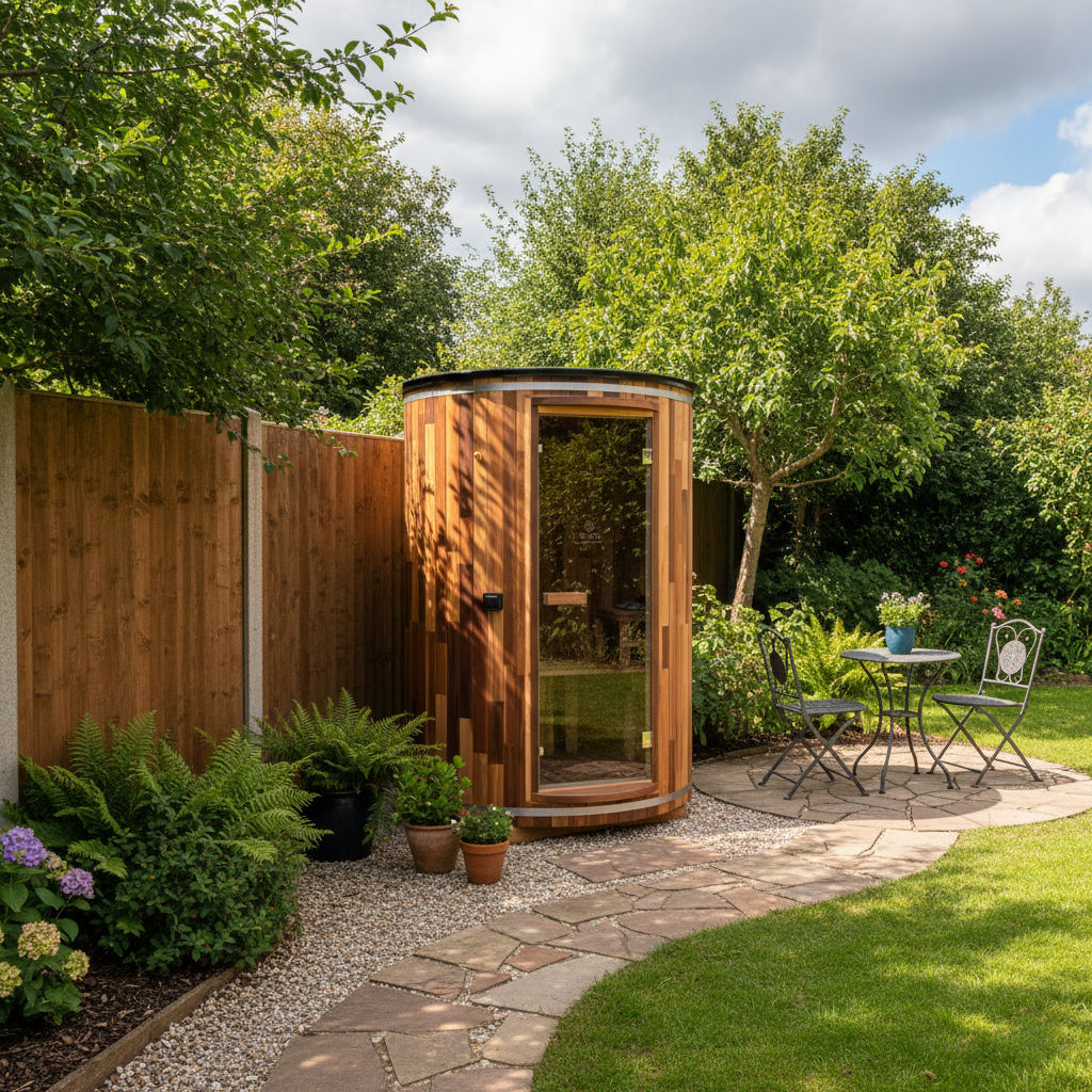 WIDO 2-person outdoor traditional cedar sauna with Harvia heater