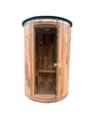 Relax and unwind in the WIDO 2-person outdoor traditional sauna. Handcrafted from premium Canadian red cedar with a Harvia electric heater for lasting warmth and comfort.