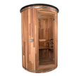 Outdoor traditional sauna with heater