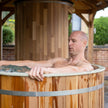 WIDO ice bath used as cold outdoor plunge tub at 5 degrees Celsius